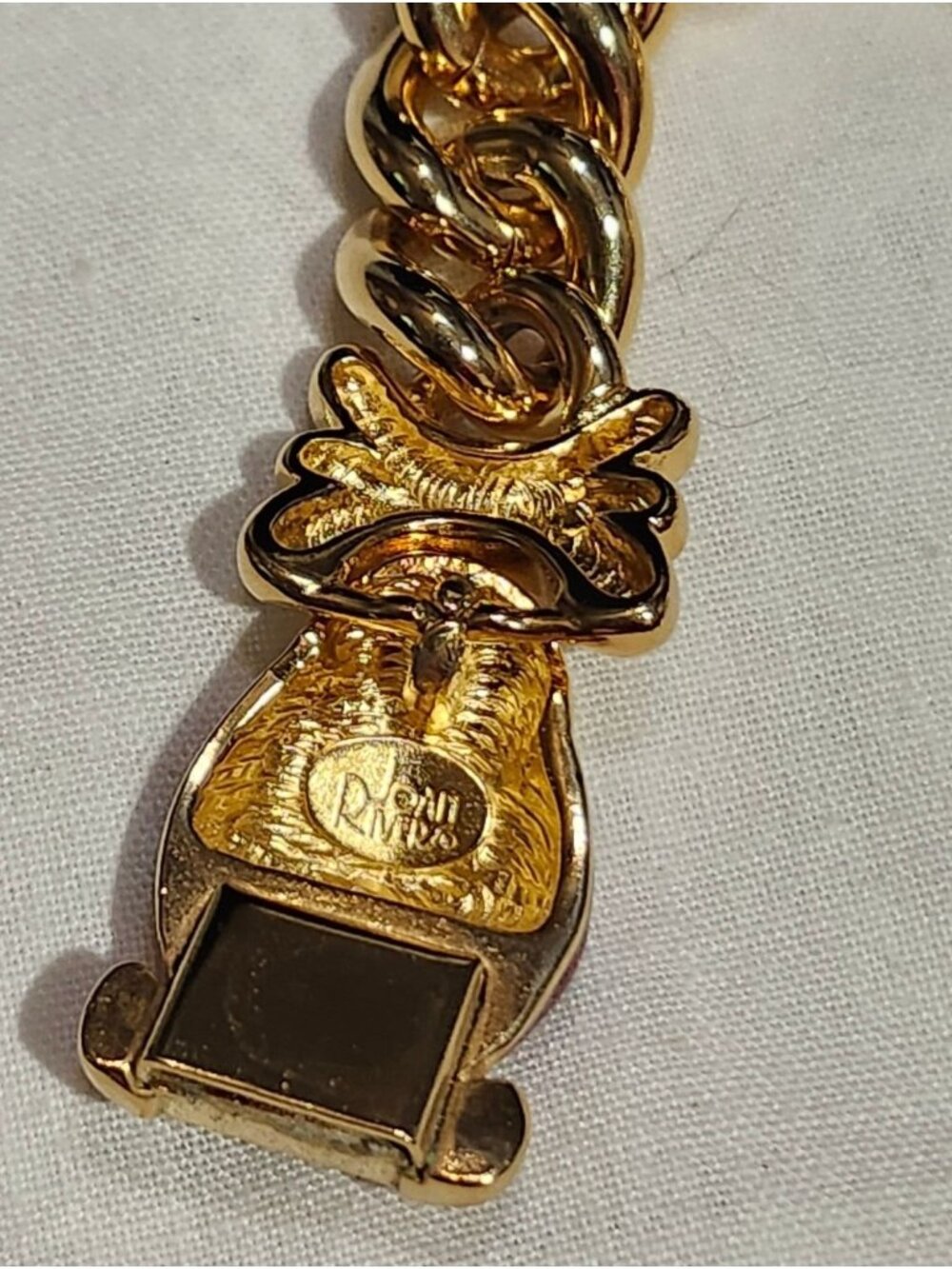 Joan Rivers Ladybug Beetle Gold-Tone Chunky Cable Bracelet - Picture 6 of 9
